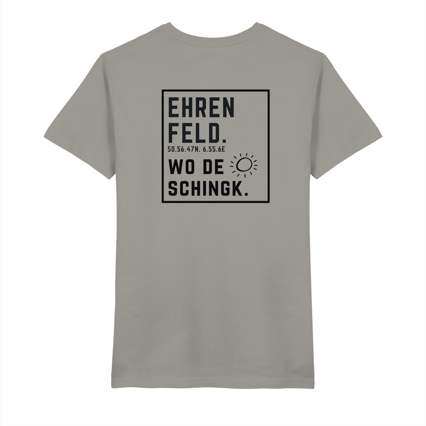Wo de Sonn schingk - Ehrenfeld Druck Rücken - V-Neck Shirt