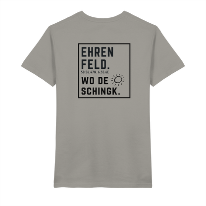 Wo de Sonn schingk - Ehrenfeld Druck Rücken - V-Neck Shirt