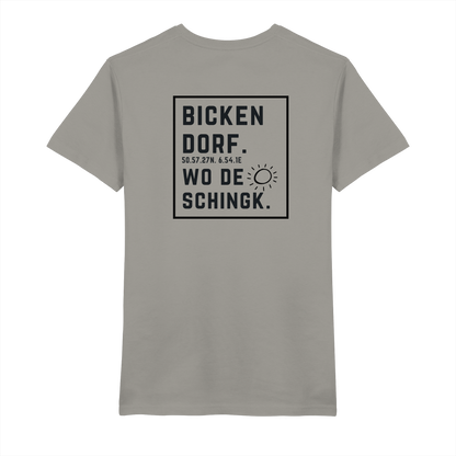 Wo de Sonn schingk - Bickendorf Druck Rücken - V-Neck Shirt