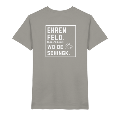 Wo de Sonn schingk - Ehrenfeld Druck Rücken  - V-Neck Shirt