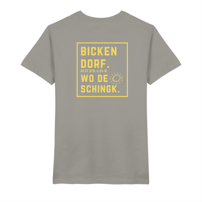 Wo de Sonn schingk - Bickendorf Druck Rücken - V-Neck Shirt