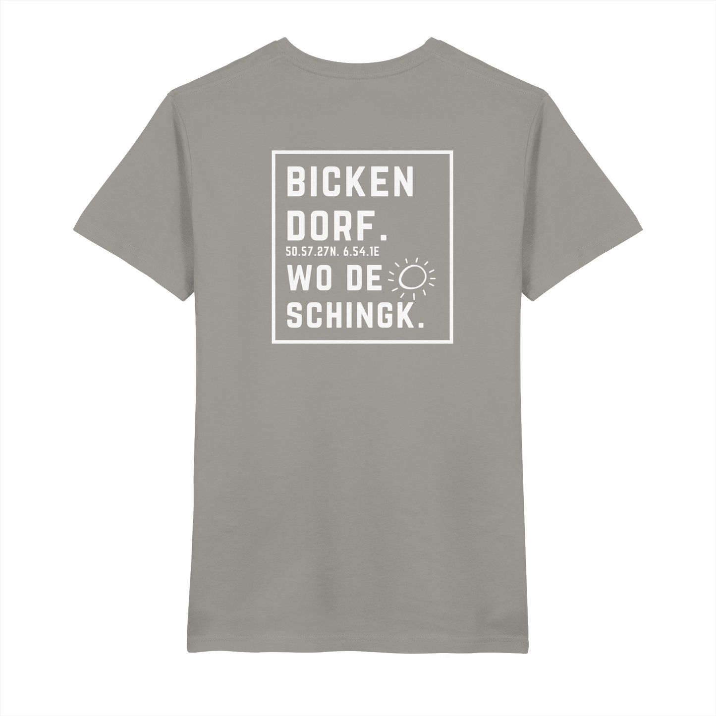 Wo de Sonn schingk - Bickendorf Druck Rücken - V-Neck Shirt