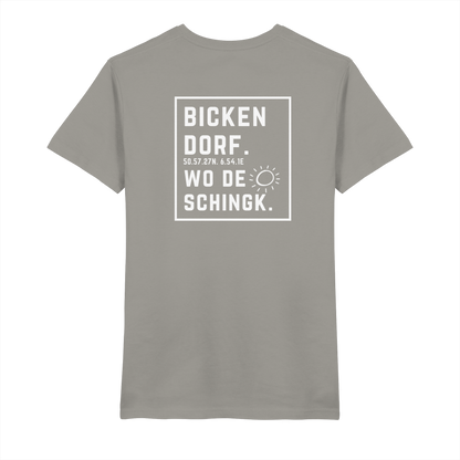 Wo de Sonn schingk - Bickendorf Druck Rücken - V-Neck Shirt