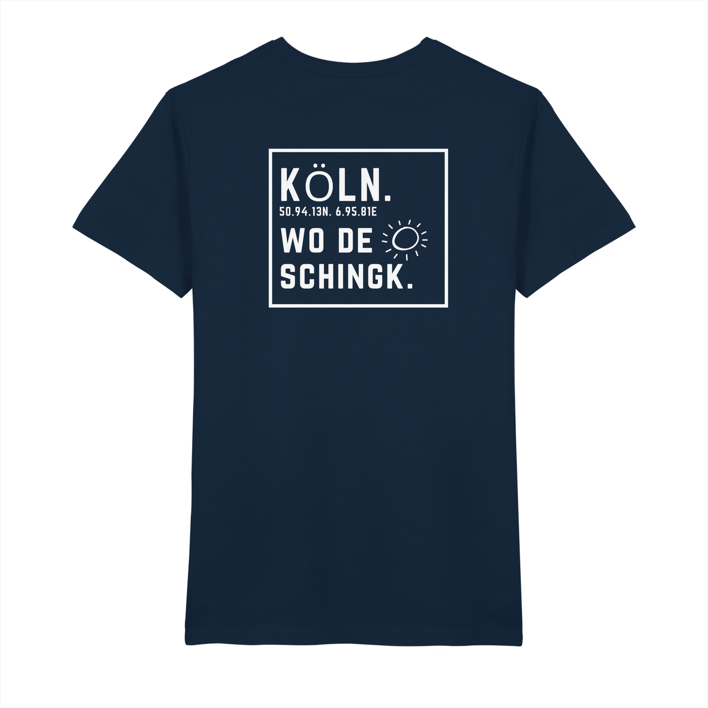 Wo de Sonn schingk - Köln Druck Rücken  - V-Neck Shirt