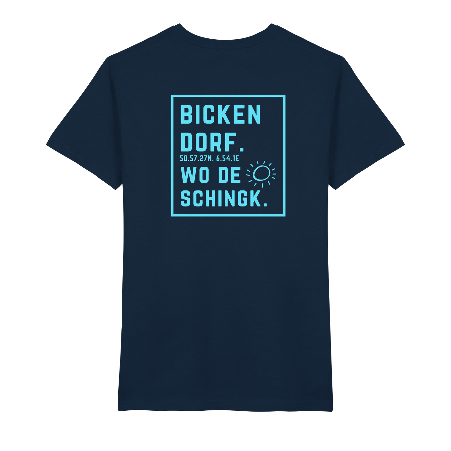 Wo de Sonn schingk - Bickendorf Druck Rücken - V-Neck Shirt