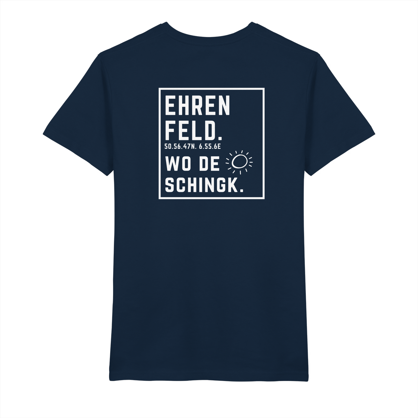 Wo de Sonn schingk - Ehrenfeld Druck Rücken  - V-Neck Shirt