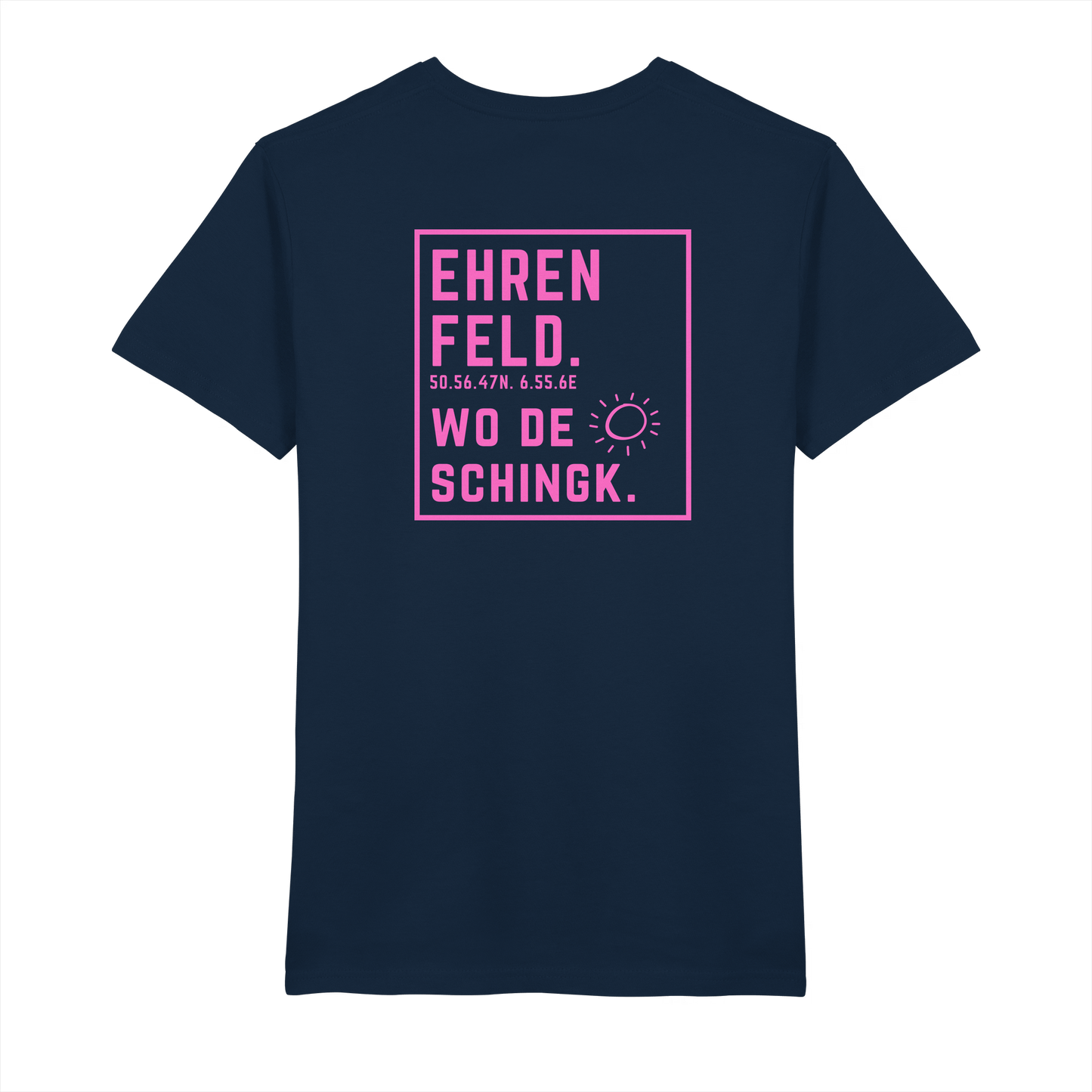 Wo de Sonn schingk - Ehrenfeld Druck Rücken  - V-Neck Shirt