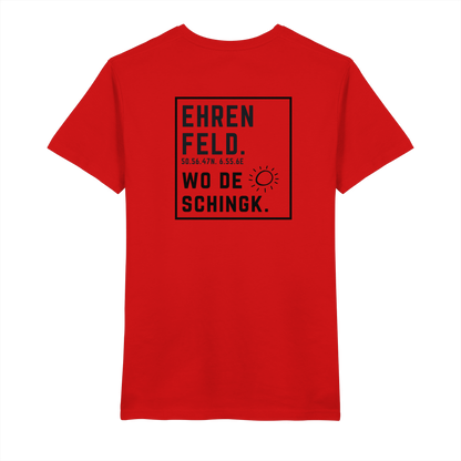 Wo de Sonn schingk - Ehrenfeld Druck Rücken - V-Neck Shirt