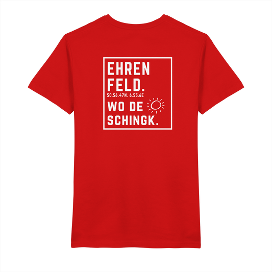 Wo de Sonn schingk - Ehrenfeld Druck Rücken  - V-Neck Shirt