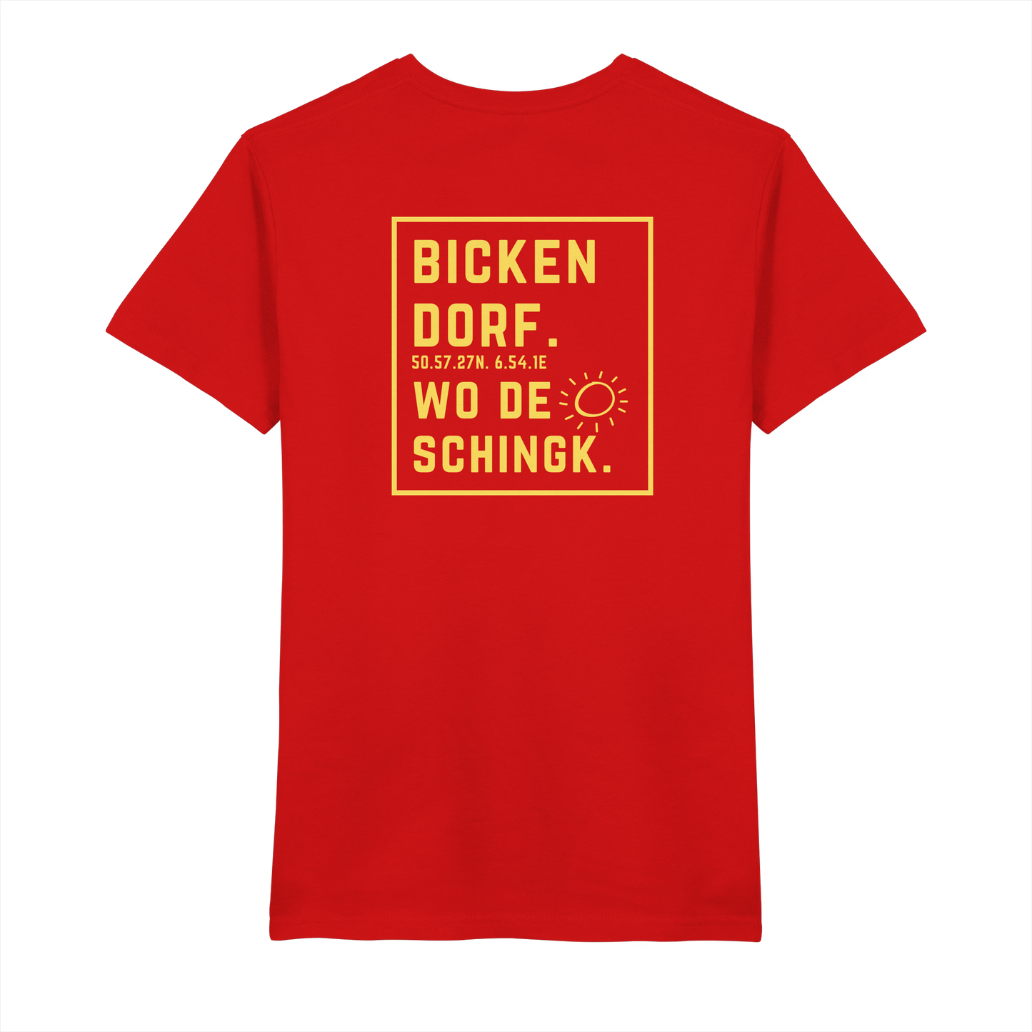 Wo de Sonn schingk - Bickendorf Druck Rücken - V-Neck Shirt
