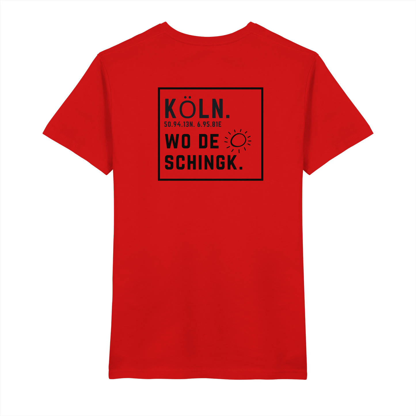 Wo de Sonn schingk - Köln Druck Rücken  - V-Neck Shirt