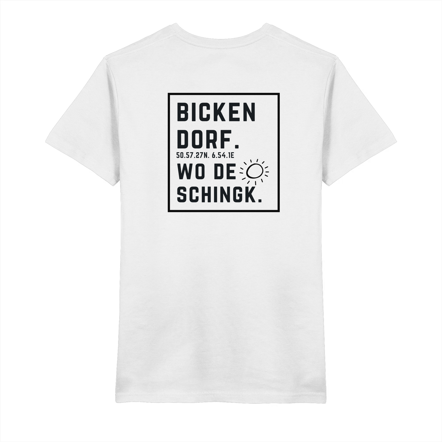 Wo de Sonn schingk - Bickendorf Druck Rücken - V-Neck Shirt