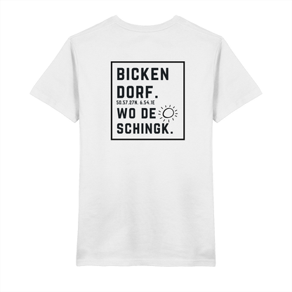Wo de Sonn schingk - Bickendorf Druck Rücken - V-Neck Shirt
