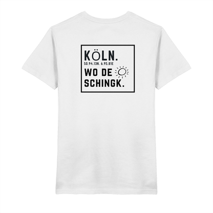 Wo de Sonn schingk - Köln Druck Rücken  - V-Neck Shirt