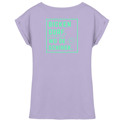 Wo de Sonn schingk - Bickendorf Druck Rücken - Womens Extended Shoulder T-Shirt