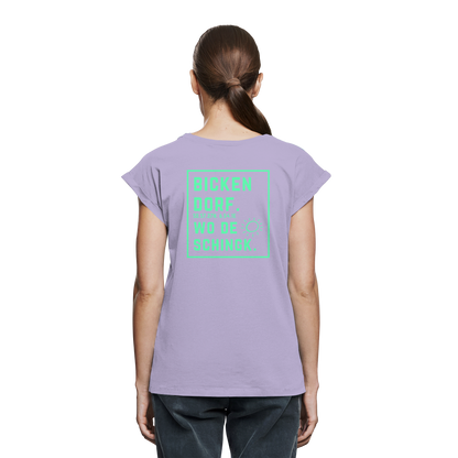 Wo de Sonn schingk - Bickendorf Druck Rücken - Womens Extended Shoulder T-Shirt