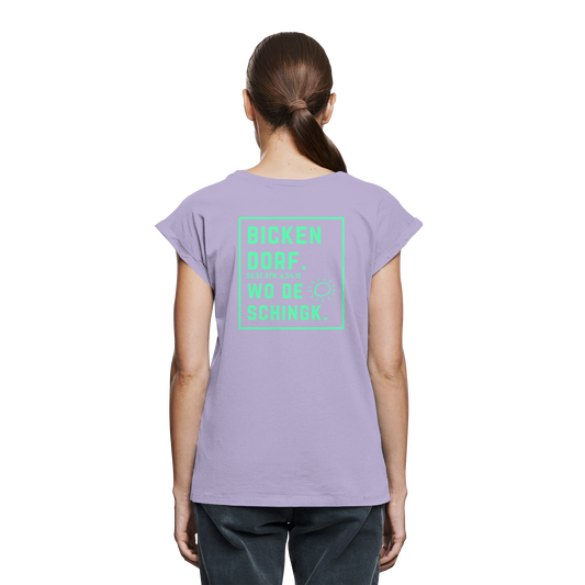 Wo de Sonn schingk - Bickendorf Druck Rücken - Womens Extended Shoulder T-Shirt
