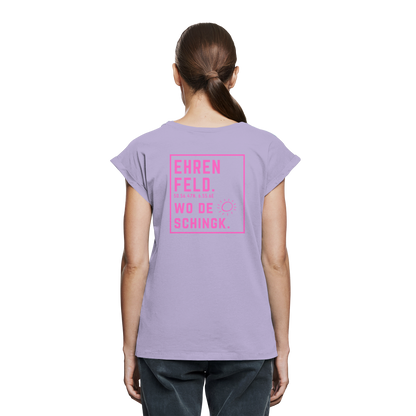 Wo de Sonn schingk - Ehrenfeld Druck Rücken  - Womens Extended Shoulder T-Shirt