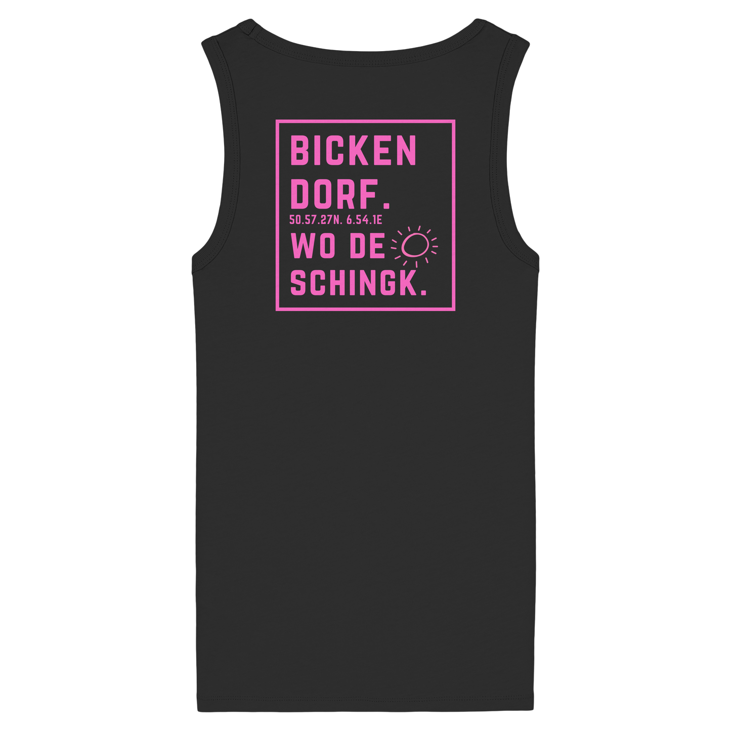 Wo de Sonn schingk - Bickendorf Druck Rücken - Womens Organic Fitted Tank Top