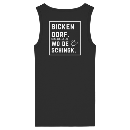 Wo de Sonn schingk - Bickendorf Druck Rücken - Womens Organic Fitted Tank Top