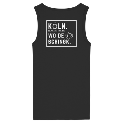 Wo de Sonn schingk - Köln Druck Rücken  - Womens Organic Fitted Tank Top