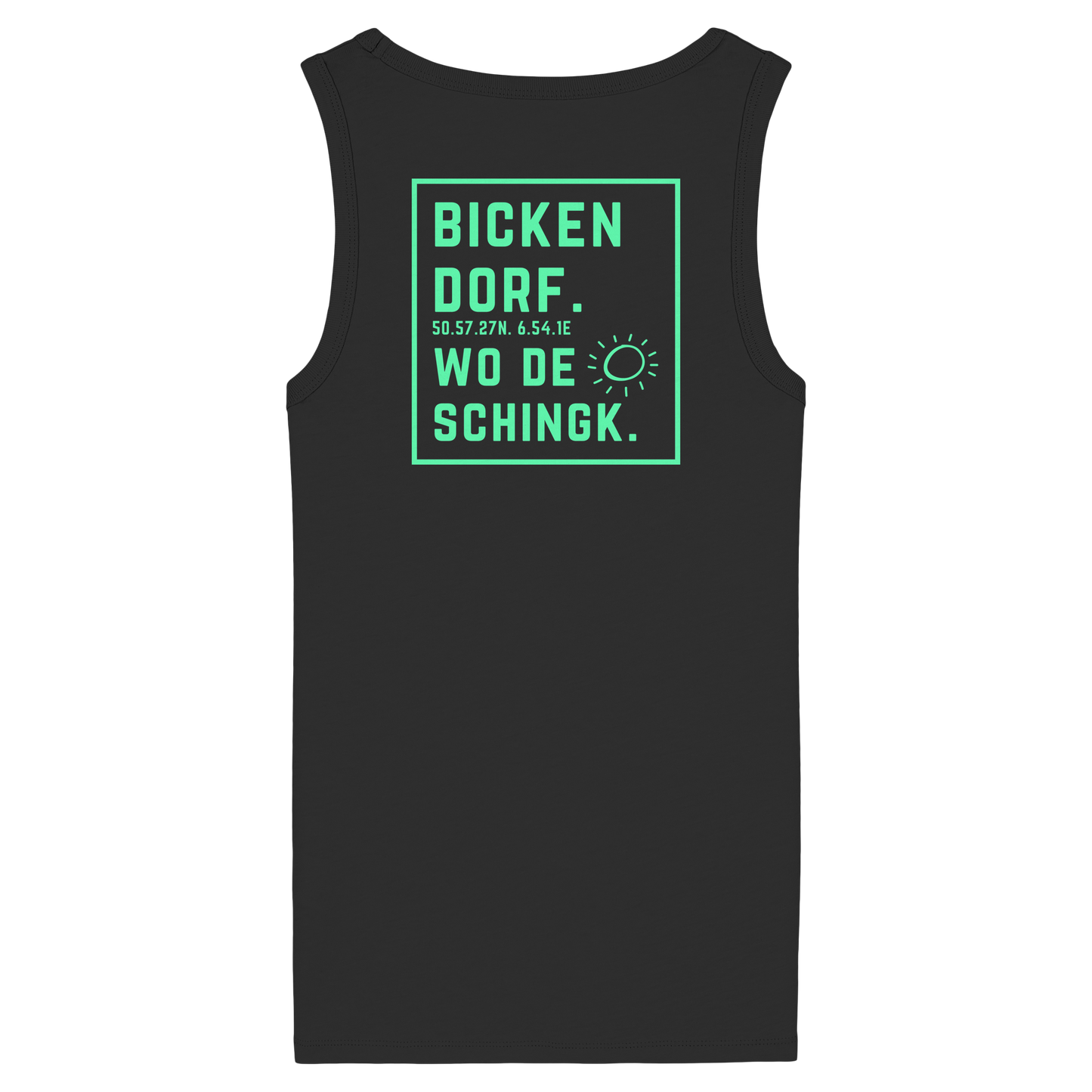 Wo de Sonn schingk - Bickendorf Druck Rücken - Womens Organic Fitted Tank Top