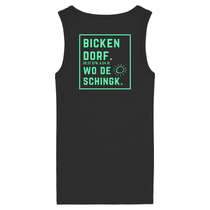 Wo de Sonn schingk - Bickendorf Druck Rücken - Womens Organic Fitted Tank Top