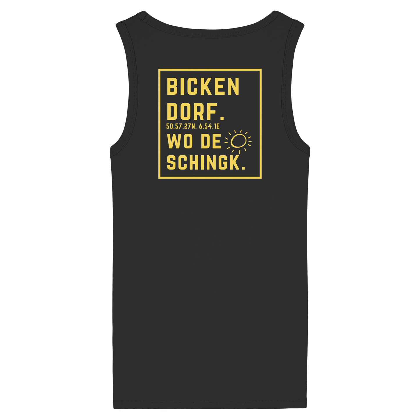 Wo de Sonn schingk - Bickendorf Druck Rücken - Womens Organic Fitted Tank Top