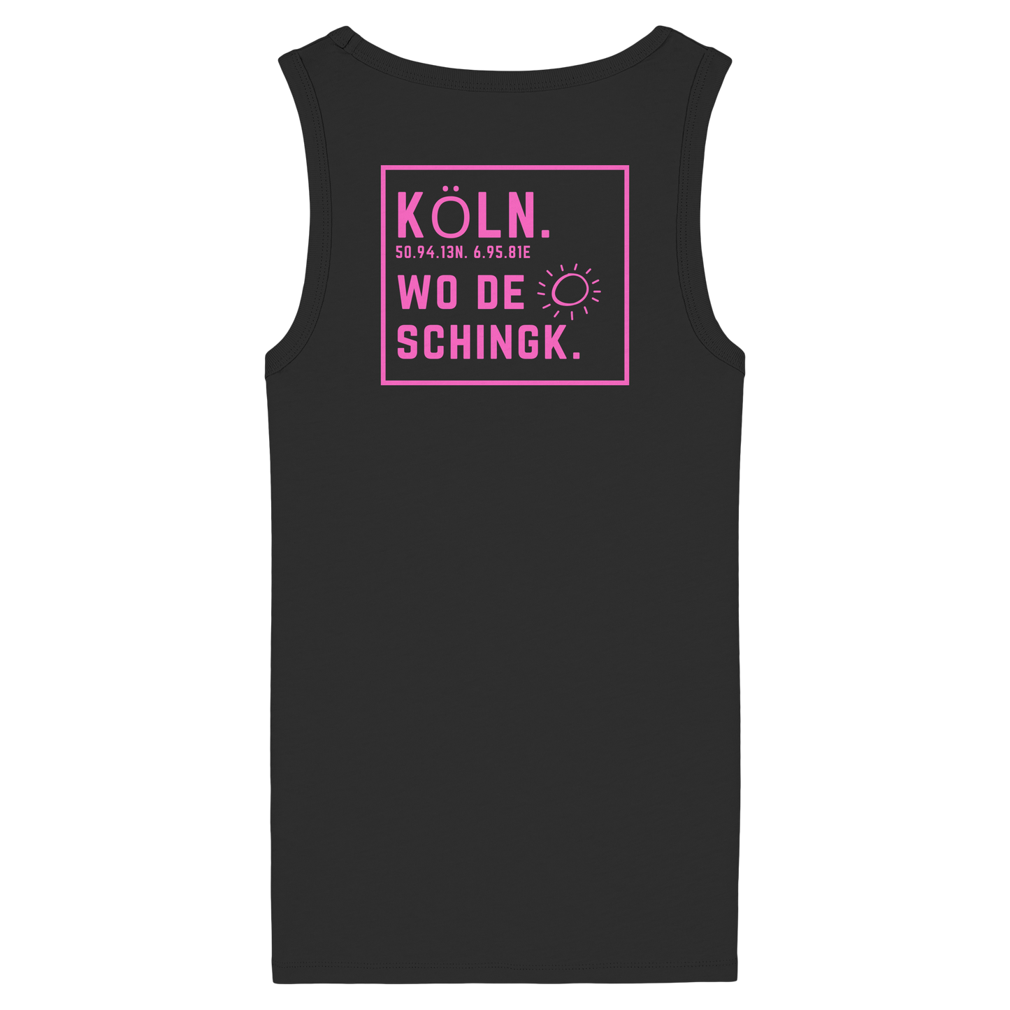 Wo de Sonn schingk - Köln Druck Rücken - Womens Organic Fitted Tank Top