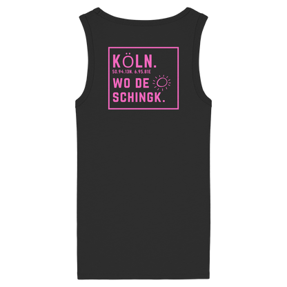 Wo de Sonn schingk - Köln Druck Rücken - Womens Organic Fitted Tank Top