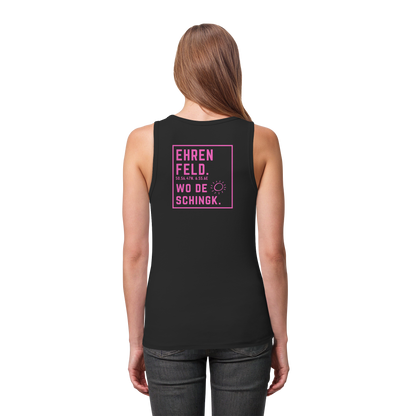 Wo de Sonn schingk - Ehrenfeld Druck Rücken  - Womens Organic Fitted Tank Top