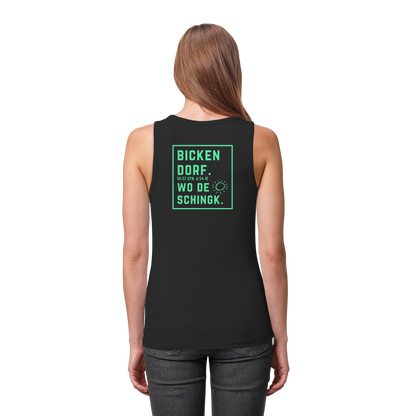 Wo de Sonn schingk - Bickendorf Druck Rücken - Womens Organic Fitted Tank Top
