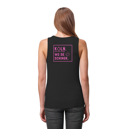 Wo de Sonn schingk - Köln Druck Rücken - Womens Organic Fitted Tank Top