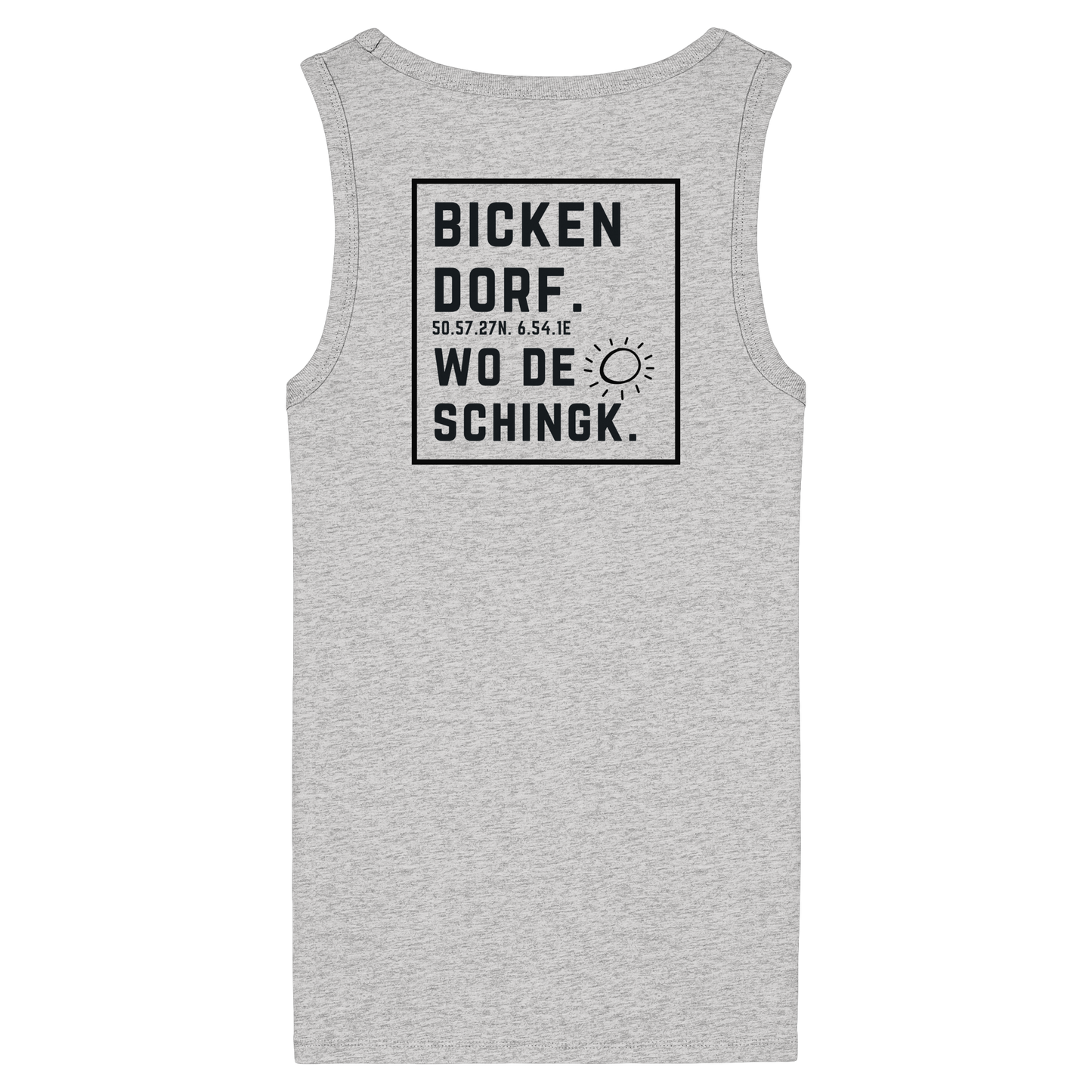 Wo de Sonn schingk - Bickendorf Druck Rücken - Womens Organic Fitted Tank Top