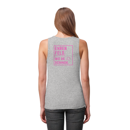 Wo de Sonn schingk - Ehrenfeld Druck Rücken  - Womens Organic Fitted Tank Top