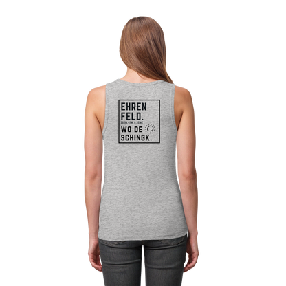 Wo de Sonn schingk - Ehrenfeld Druck Rücken - Womens Organic Fitted Tank Top