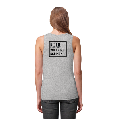 Wo de Sonn schingk - Köln Druck Rücken  - Womens Organic Fitted Tank Top