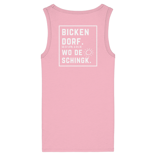Wo de Sonn schingk - Bickendorf Druck Rücken - Womens Organic Fitted Tank Top