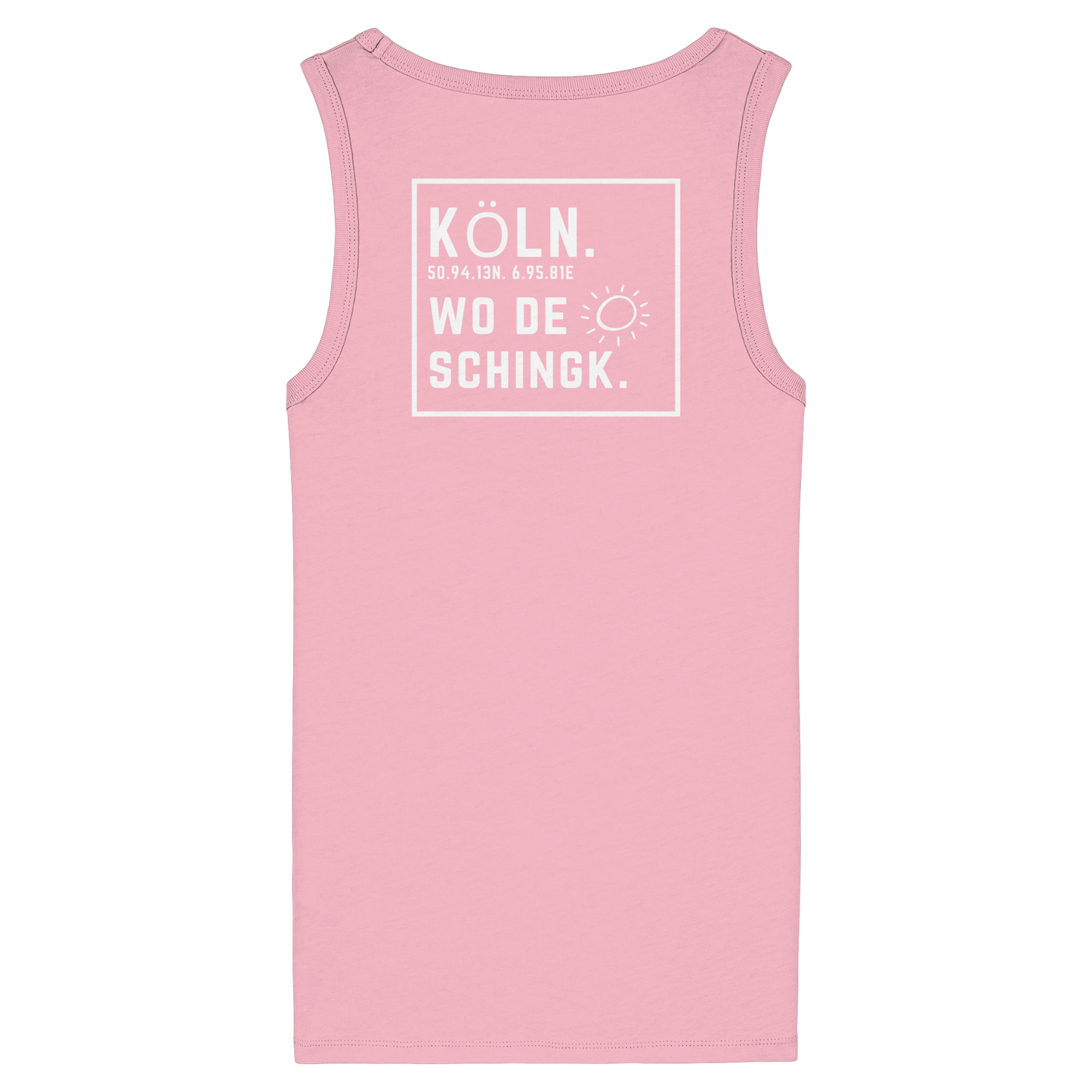 Wo de Sonn schingk - Köln Druck Rücken  - Womens Organic Fitted Tank Top