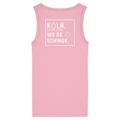 Wo de Sonn schingk - Köln Druck Rücken  - Womens Organic Fitted Tank Top