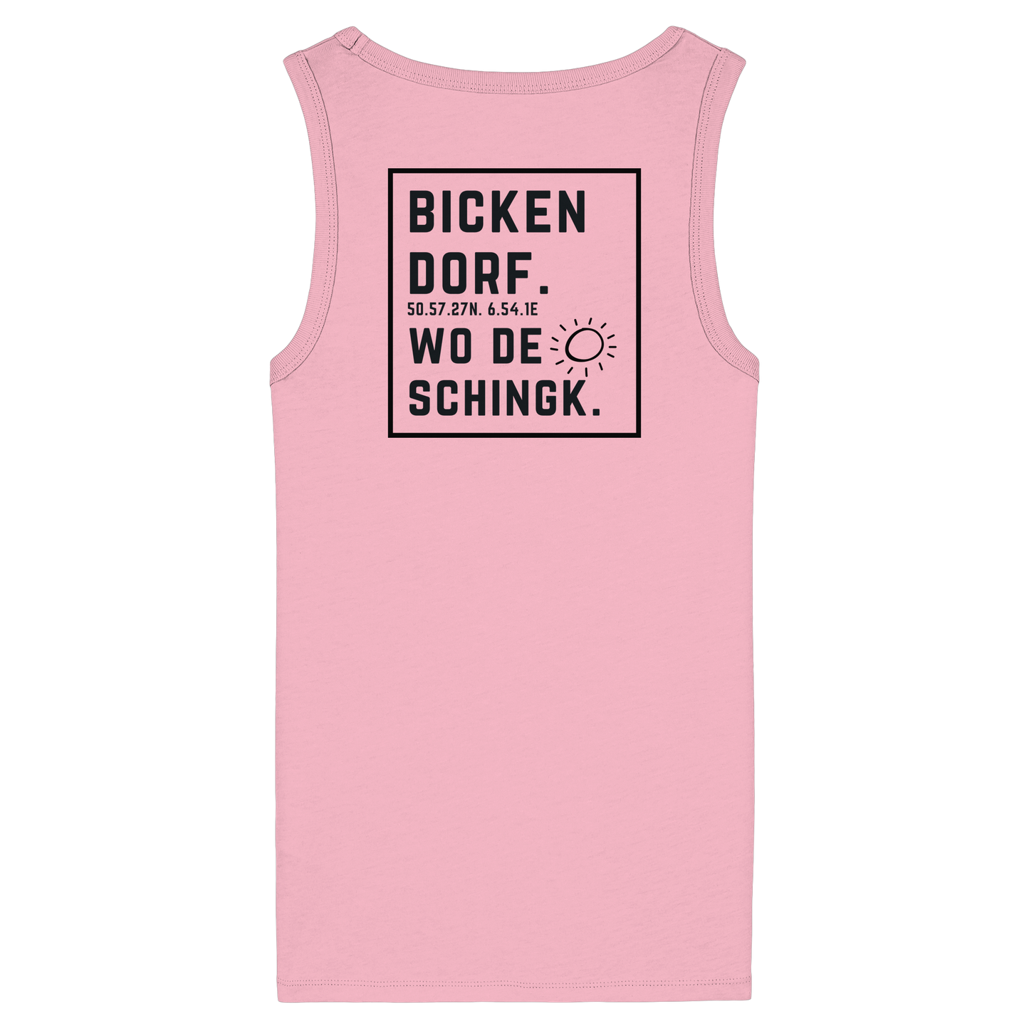 Wo de Sonn schingk - Bickendorf Druck Rücken - Womens Organic Fitted Tank Top