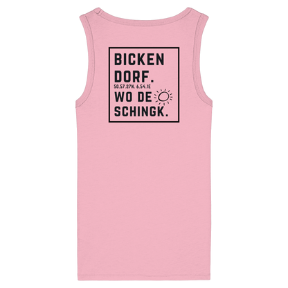 Wo de Sonn schingk - Bickendorf Druck Rücken - Womens Organic Fitted Tank Top