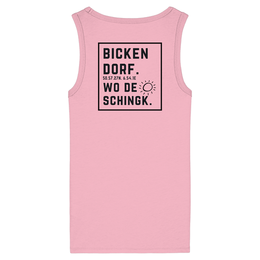 Wo de Sonn schingk - Bickendorf Druck Rücken - Womens Organic Fitted Tank Top