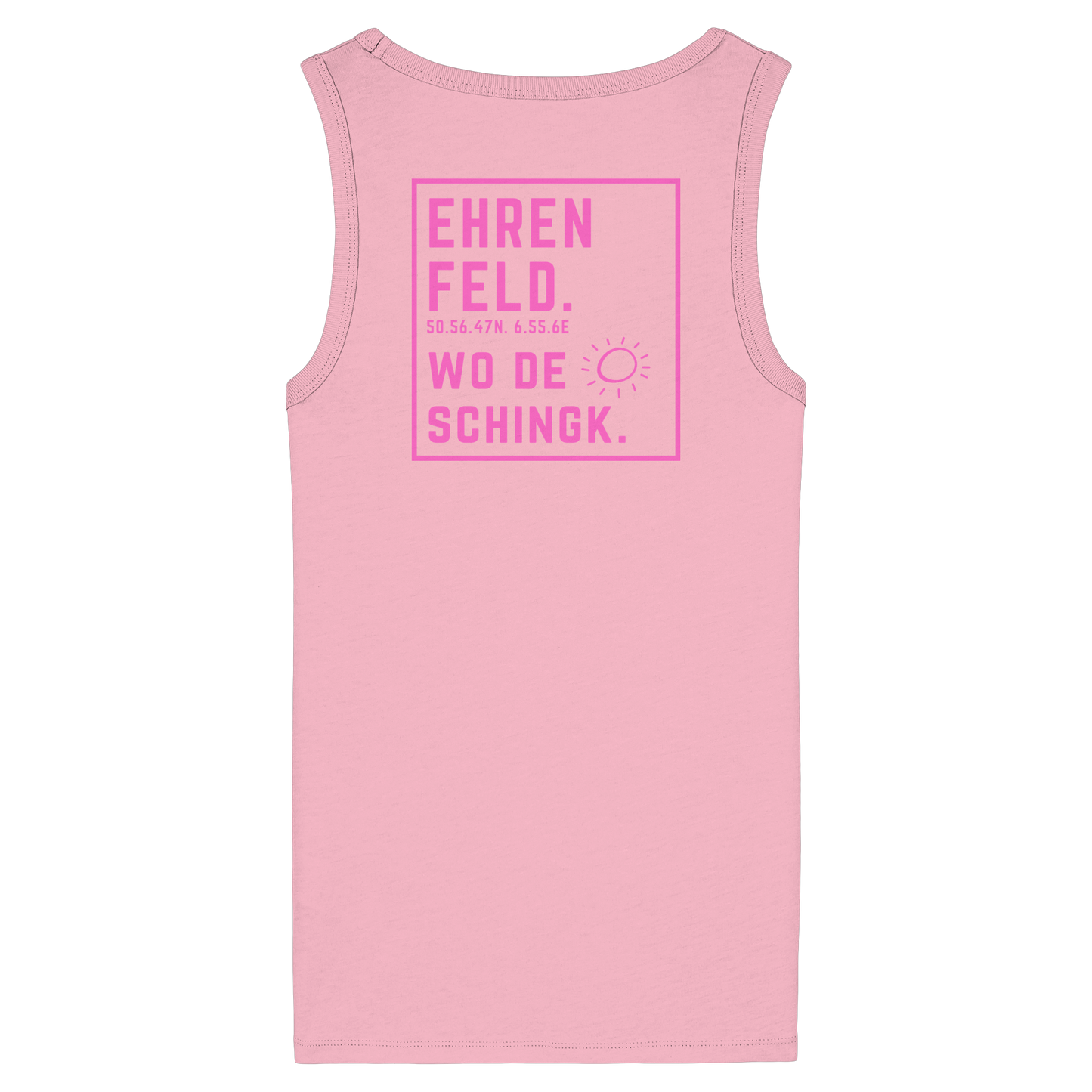 Wo de Sonn schingk - Ehrenfeld Druck Rücken  - Womens Organic Fitted Tank Top