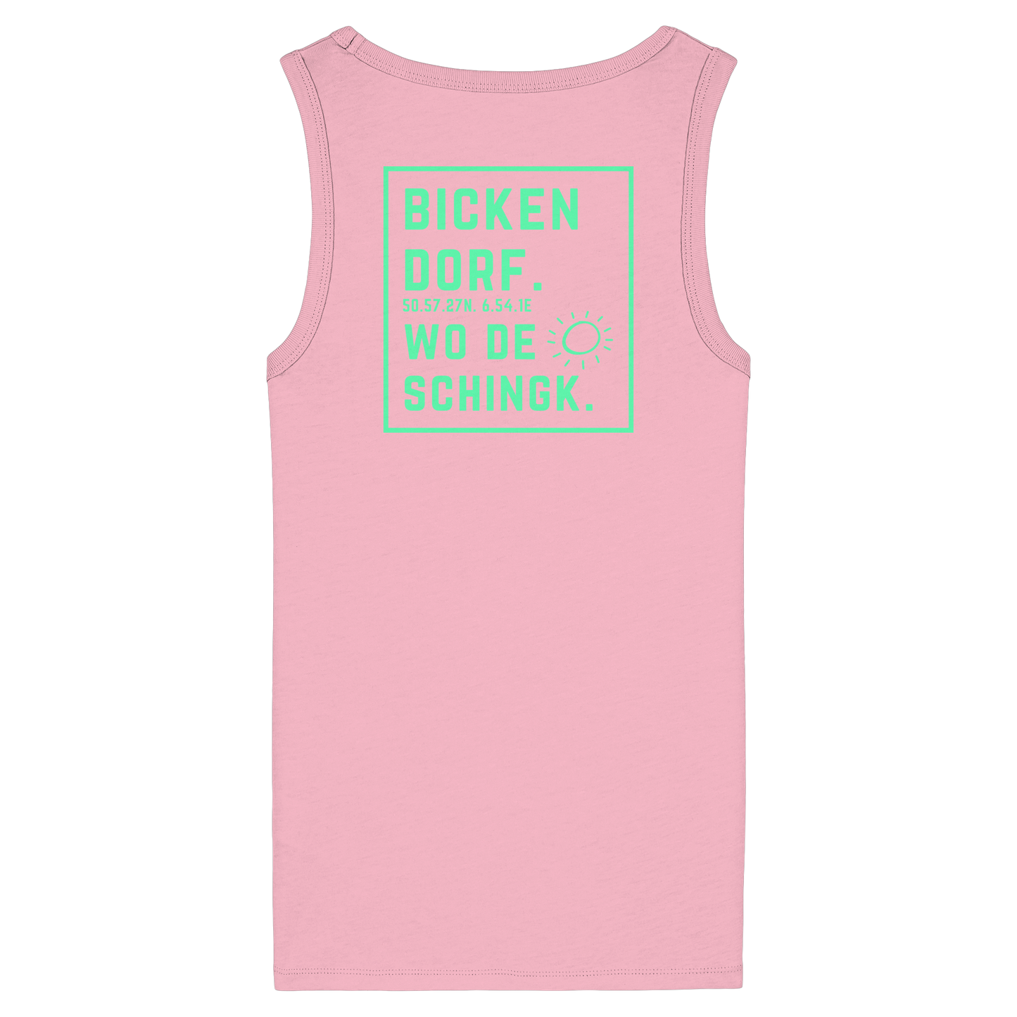 Wo de Sonn schingk - Bickendorf Druck Rücken - Womens Organic Fitted Tank Top