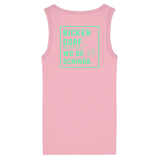 Wo de Sonn schingk - Bickendorf Druck Rücken - Womens Organic Fitted Tank Top