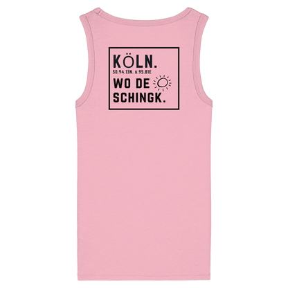Wo de Sonn schingk - Köln Druck Rücken  - Womens Organic Fitted Tank Top