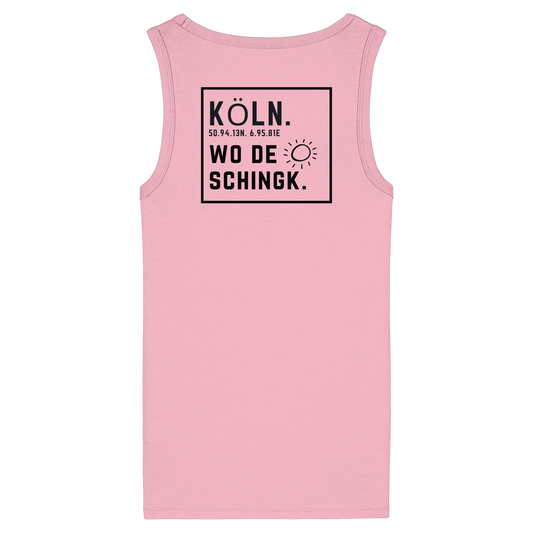 Wo de Sonn schingk - Köln Druck Rücken  - Womens Organic Fitted Tank Top