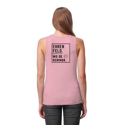 Wo de Sonn schingk - Ehrenfeld Druck Rücken - Womens Organic Fitted Tank Top