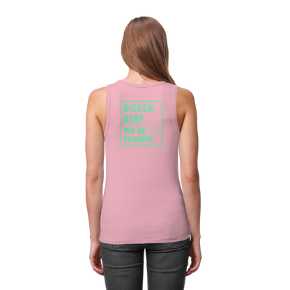 Wo de Sonn schingk - Bickendorf Druck Rücken - Womens Organic Fitted Tank Top